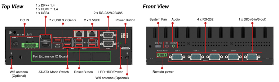 Mechanical Drawing - IEI Technology TANK-XM813 Fanless Embedded Computer